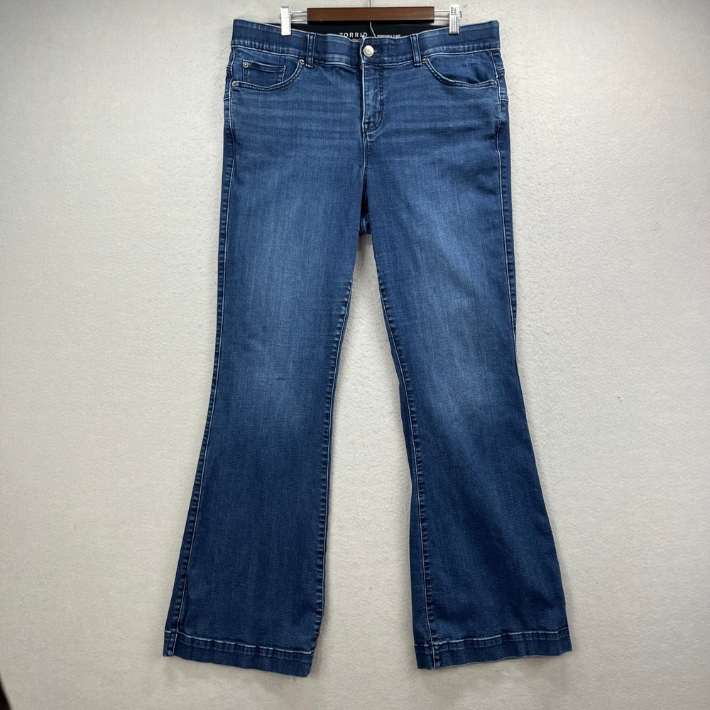 Torrid Jeans Women 20XT Blue Bombshell Flare Super Soft Stretch Denim Retro Chic